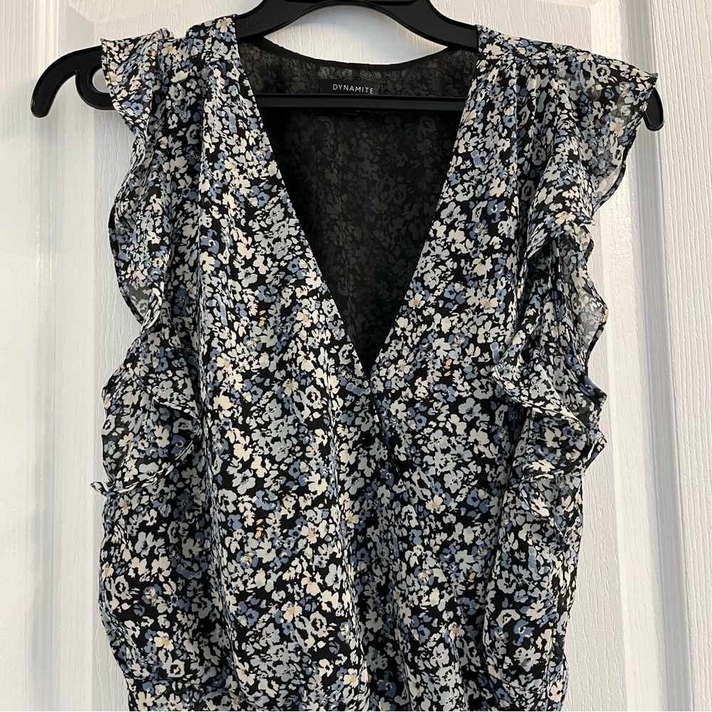 Floral Dynamite Top with side tie